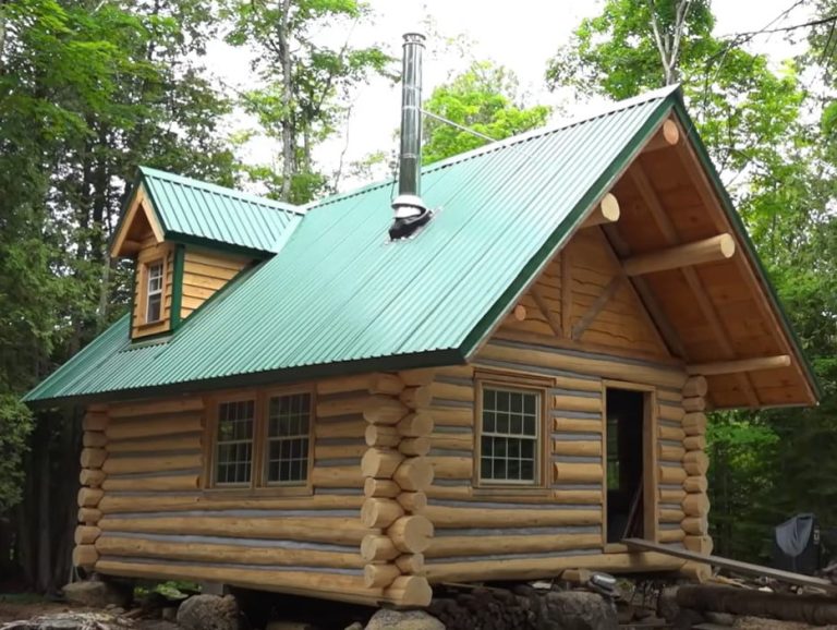 Father & Son Build BEAUTIFUL Off Grid Cabin In Canadian Wilderness